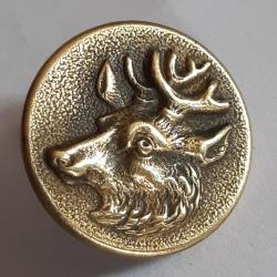 Bouton de livrée de chasse, Tête Cerf à gauche , Ø16, laiton. SUPÉRIEUR FRANCE Lot A6