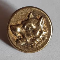 Bouton de livrée de chasse, Tête de Loup à gauche , Ø16, laiton. SUPÉRIEUR FRANCE, Lot B1