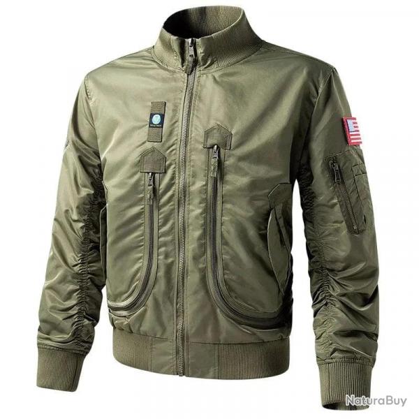 Veste de bombardier MA1 726 coupe vent Vert arme