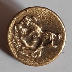 Bouton de livrée de chasse, Tête Sanglier à droite , Ø16, laiton.inscription PERFECTION PARIS Lot B5
