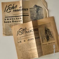 L'écho des françaises, juin et juillet 1946, La France est le pays de la liberté ... Texte intéressa