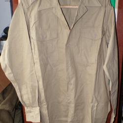 CHEMISE MILITAIRE DE L'ARMEE FRANCAISE DE 1961 GUERRE ALGERIE  ,Taille 3 L  SOIT L EN CIVIL,NEUF AVE