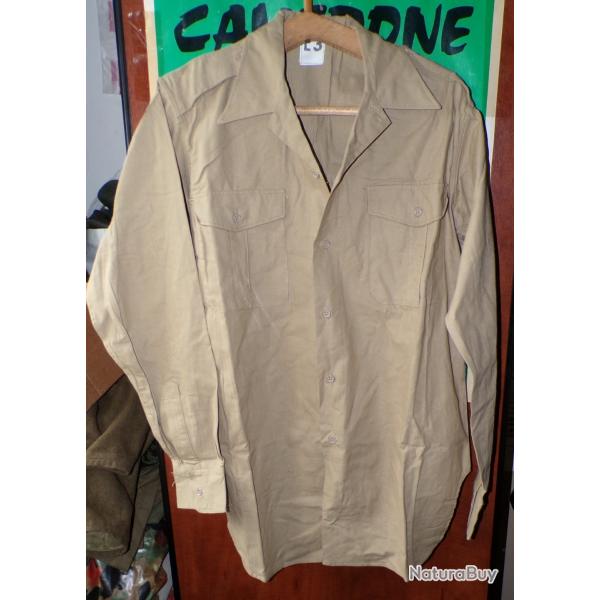 CHEMISE MILITAIRE DE L'ARMEE FRANCAISE DE 1961 GUERRE ALGERIE  ,Taille 3 L  SOIT L EN CIVIL,NEUF AVE
