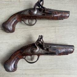 Pistolets à silex , paire