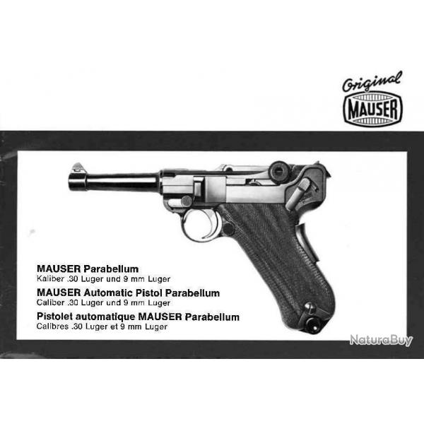 notice pistolet MAUSER P08 en FRANCAIS (envoi par mail) - VENDU PAR JEPERCUTE (m2408)
