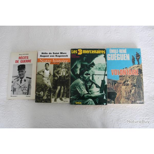Lot 4 livres rcits de guerre