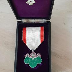 ORDRE SOLEIL LEVANT JAPONAIS 7ème classe en écrin de laque. Superbe.