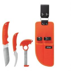 KIT D'OUTILS DE CHASSE "WALTHER" HUNTER KNIFE SET 2 - ORANGE