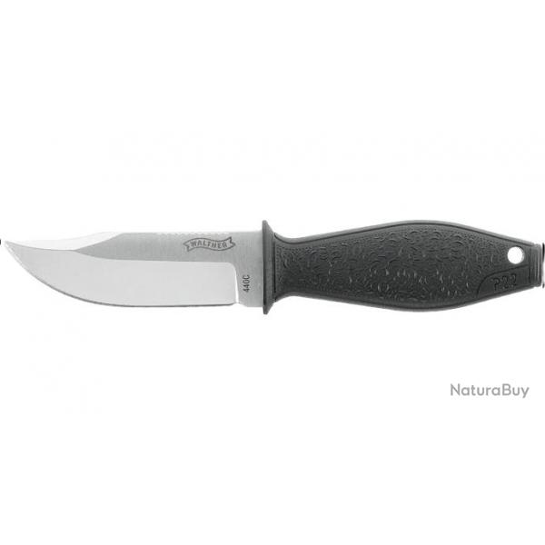 COUTEAU "WALTHER" P22 BSK LAME FIXE FINITION SATINEE BLACK