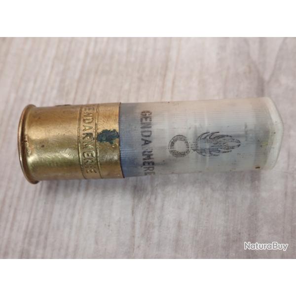 Cartouche, munitions, calibre 12, gendarmerie. neutralise.