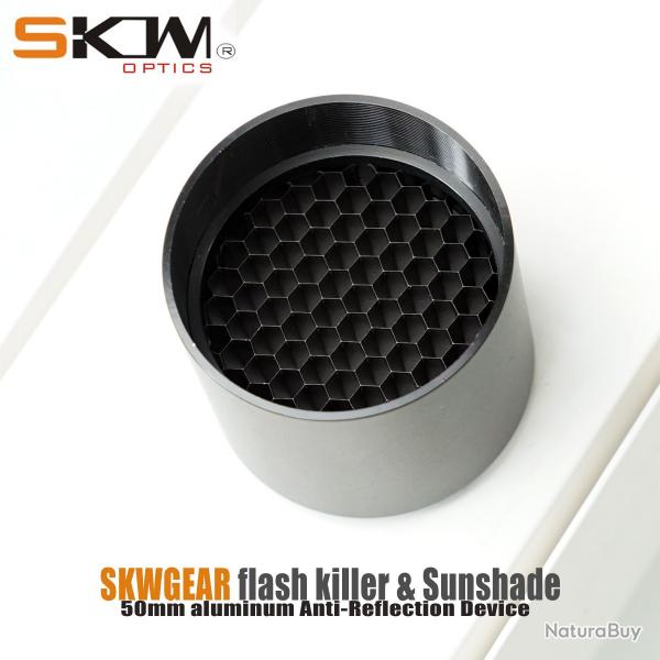 Lunette de vise antireflet SKWoptics, tube pare-soleil, 50 mm,
