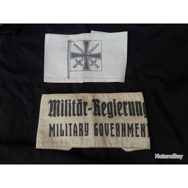 Lot de deux brassards  identifier - Allemand WW2