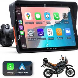 Écran CarPlay sans Fil pour Moto actile Étanche De 7", Portable CarPlay Et Android Auto pour Moto, P
