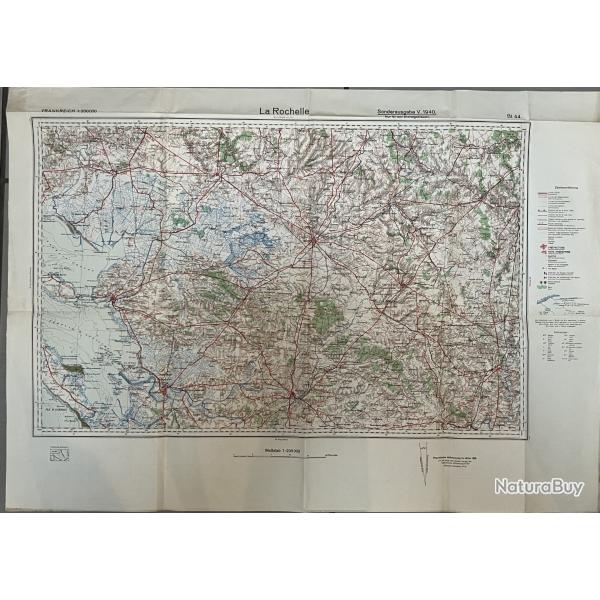 Lot de 32 cartes d'tat major allemandes chelle 1 / 200 000 tirages 1940/1941
