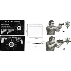 Mémo tireur sportif FFT en aluminium gravé au laser (Recto / Verso) + Porte badge tour de cou