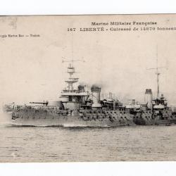 CPA -Marine Militaire Française - LIBERTÉ- Cuirasse de 14870toneaux N°1001