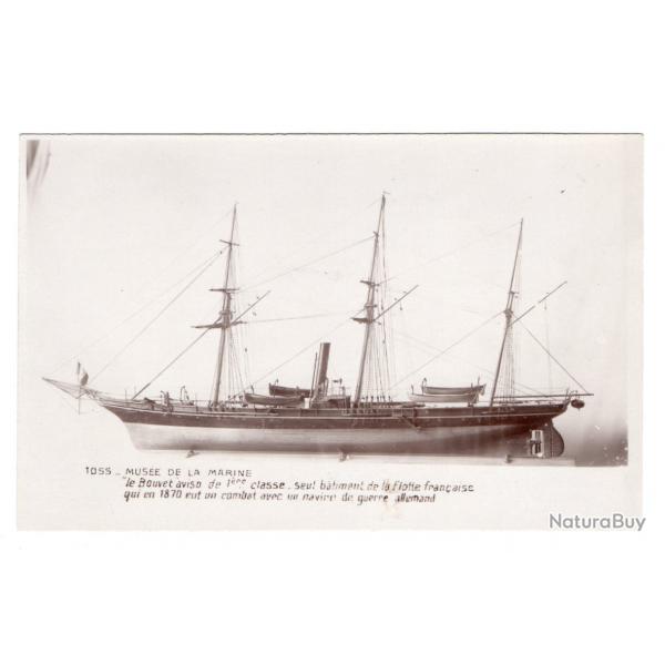 CPA -MARINE DE GUERRE - MUSEE DE LA MARINE - LE BOUVET AVISO DE 1ERE CLASSE   N1007
