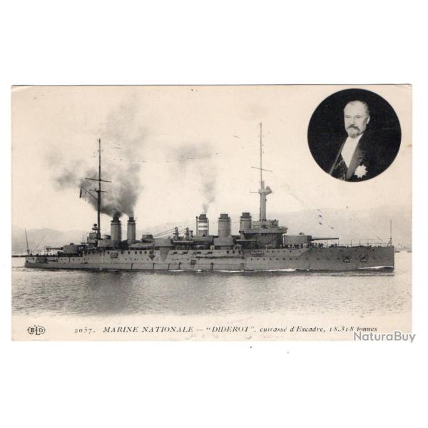 CPA - MARINE NATIONALE - DIDEROT . Cuirasse d'escadre N1052