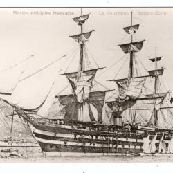CPA - Marine Militaire Française -  VOILIERS DE MARINE La "COURONNE " N°1033