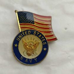 PINS US UNITED STATES NAVY AVEC DRAPEAU USA
