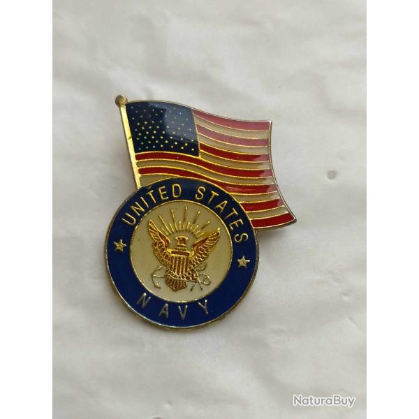 PINS US UNITED STATES NAVY AVEC DRAPEAU USA