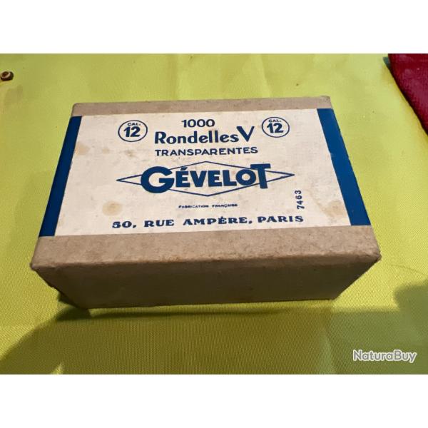 Lot de 1000 rondelles transparentes Gevelot cal 12