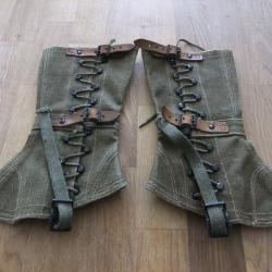Paire de guetres militaire armée française TTA / 1952