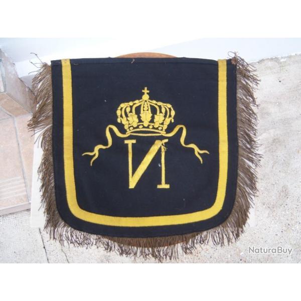 flamme de trompette brode d'un N couronn Second Empire x