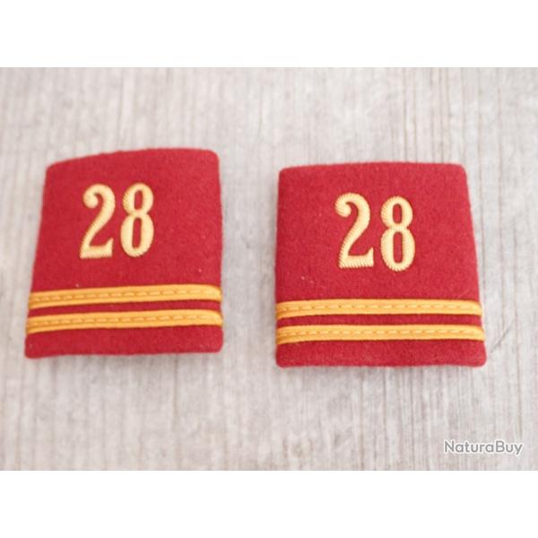 Lot de 2 passants d'paule suisses N 28