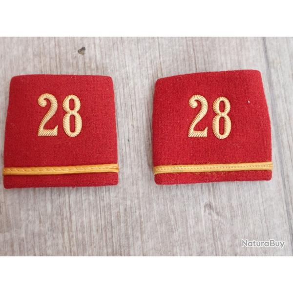 Lot de 2 passants d'paule suisses N 28 (sous lieutenant ?)