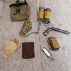 Trousse de nettoyage pour fusil 1889, 96/11, K11 ou K31 - Rubin Schmidt Suisse (pot graisse jaune)
