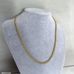 Chaîne artisanale cubaine neuve - Argent sterling 925 & or 18 carats - Be Lost
