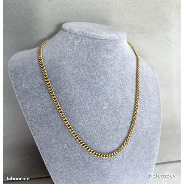 Chane artisanale cubaine neuve - Argent sterling 925 & or 18 carats - Be Lost