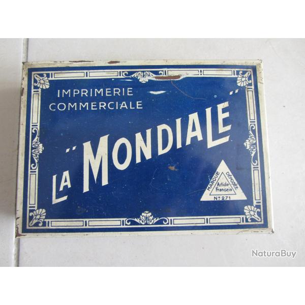 Boite imprimerie "La Mondiale" 1920/30