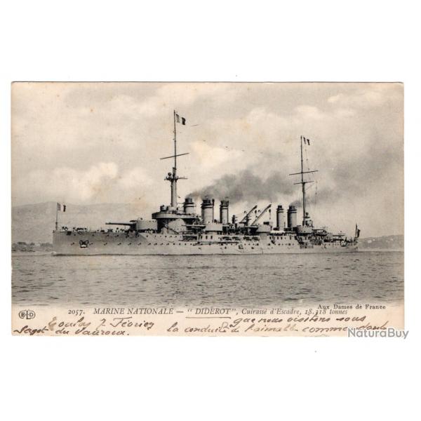 CPA - MARINE NATIONALE - DIDEROT Cuirasse d'Escadre   N884