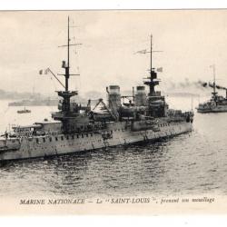 CPA - MARINE NATIONALE -Le " SAINT - LOUIS "prenant son mouillage N°1055