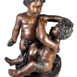 Les trois enfants de Bacchus sculpture en bronze