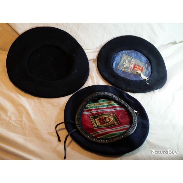 CHANTIER JEUNESSE collection COURNOL lot de 3 brets dont insigne mtallique - WWII Tailles 54 44 46