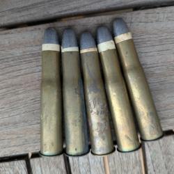 5 Rares Cartouches de collection / Munitions 450 400 ELEY London