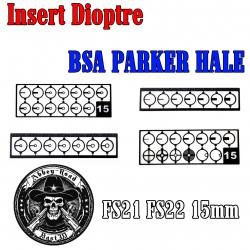 Lot de 40 Insert dioptre Parker Hale BSA FS22 FS21 15mm - Bast3d