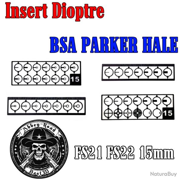 Lot de 40 Insert dioptre Parker Hale BSA FS22 FS21 15mm - Bast3d