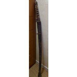 Antique Sabre Asie fourreau avec roue dans le dard de la bouterolle  style Katana