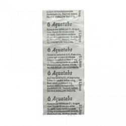 ENCHERE LOT DE 400 PASTILLES DE PURIFICATION AQUATABS POUR 400 à 2000 LITRES D'EAU TRAITE 17mg