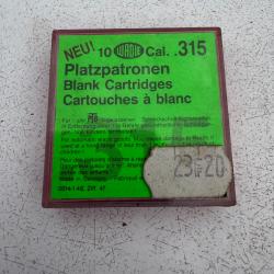 Boîte de 10 cartouches à blanc calibre.315