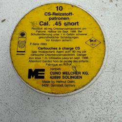 Boîte de 9 cartouches CS calibre 45 short