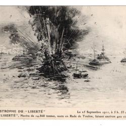 CPA - MARINE GUERRE- Catastrophe du "La Liberté" LES ÉPAVES -N° 1057