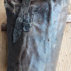 Ancienne sacoche militaire en cuir
