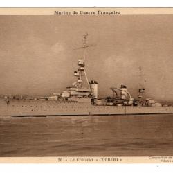 CPA- Marine de Guerre Française -Le Croiseur " COLBERT" N°137