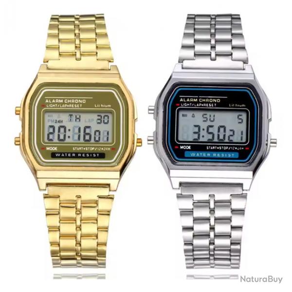 TOP ENCHERE Montre Quartz RETRO Mtal Coloris au choix