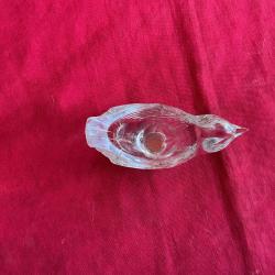 Oiseau en verre porte bougies, pas de prix de réserve
